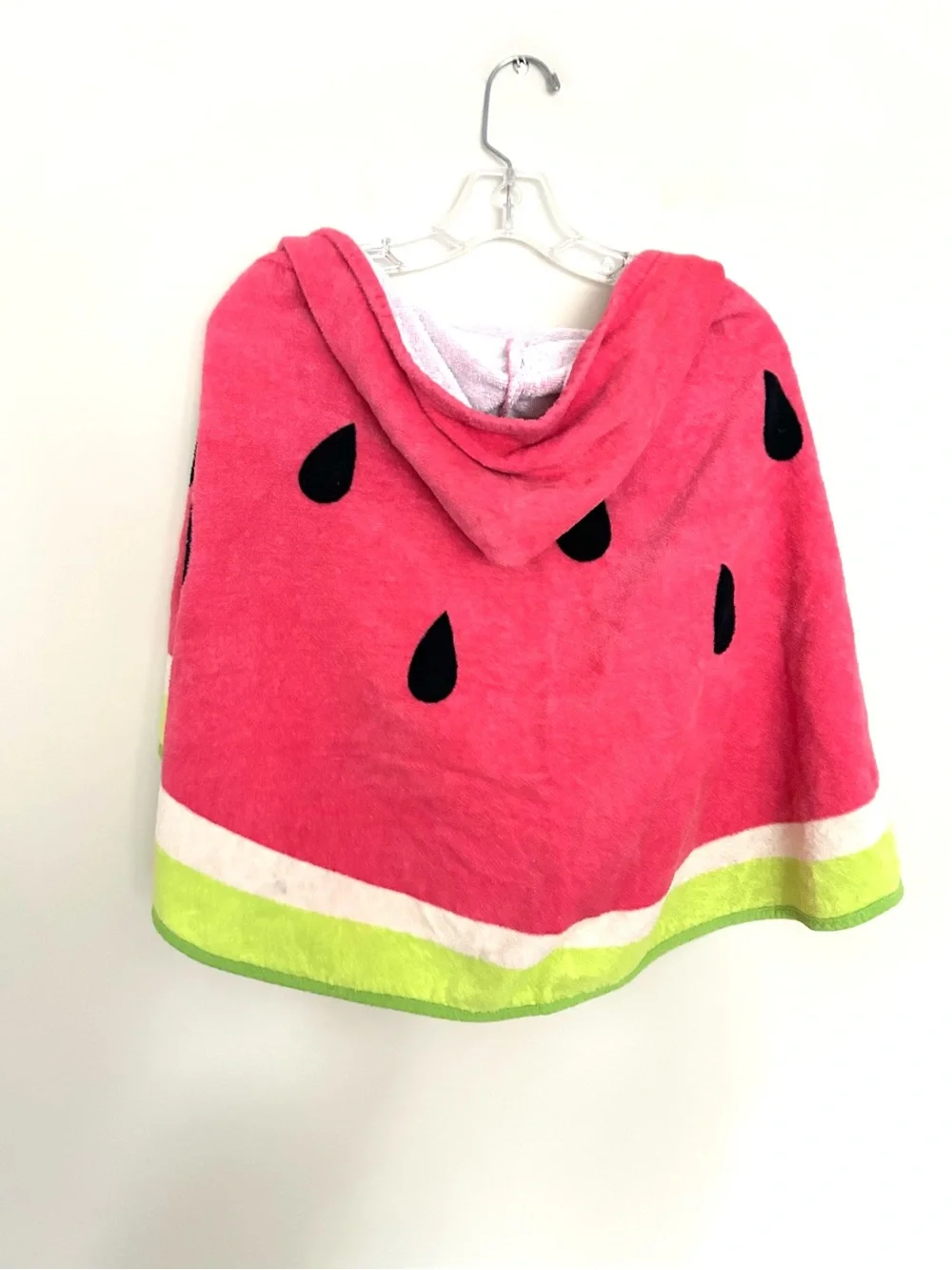 Huntington Home Girls Pink & Green Watermelon Kids Hooded Towel Poncho